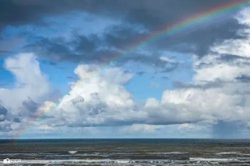 rainbow above sea