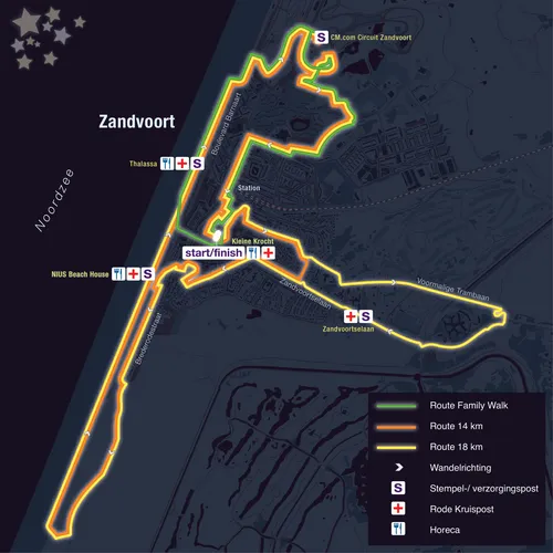 zandvoort light walk 2023 routekaart