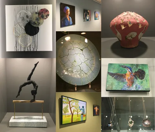 combinatie werken salon beeldende kunst