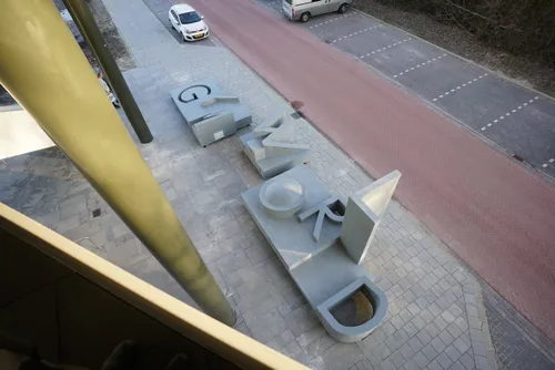 gymworld kunstwerk letterbeeld 2