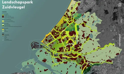 kaart landschapspark zuidvleugel