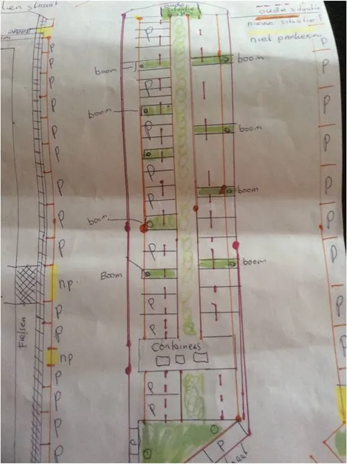 parkeren da costa 2018 schets