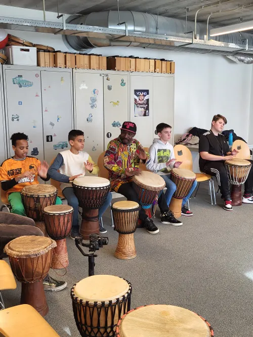 percussie tijdens de repetities