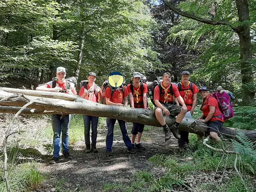 vrijbuiters tijdens hike