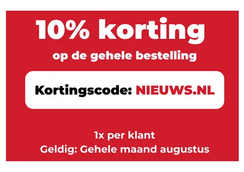1x per klant Geldig Gehele maand Augustus