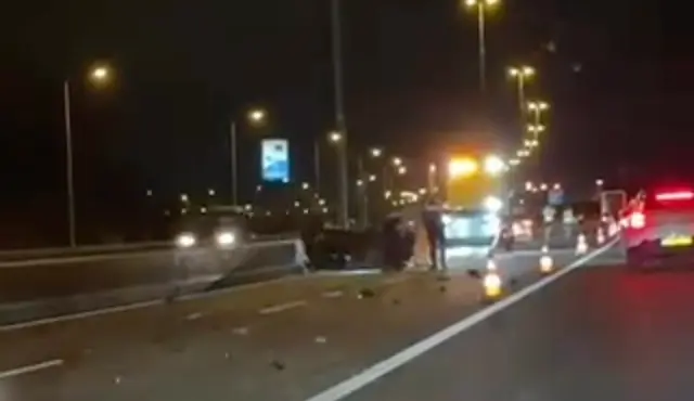 A2 Roosteren auto over de kop