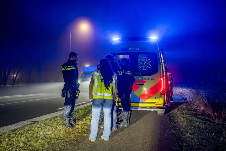 Auto op boom Loenen