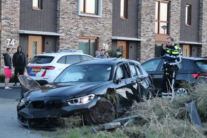 BMW op de kop Lelystad