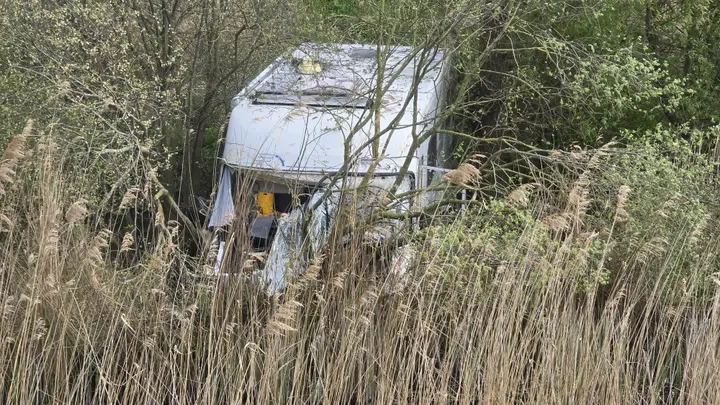 Camper crasht a6 Lelystad