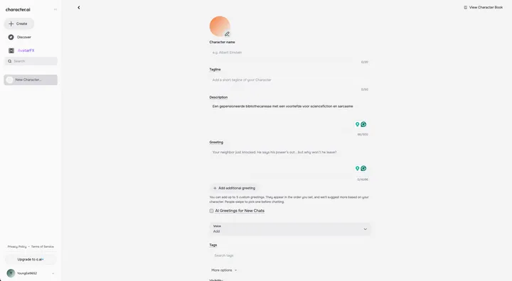 character ai bot maken