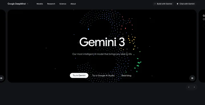 Gemini 3 interface