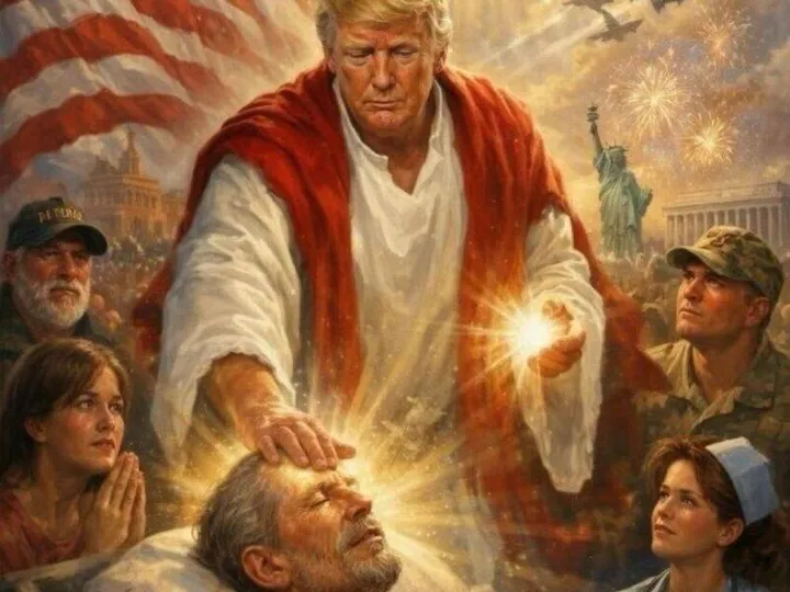 trump als jezus