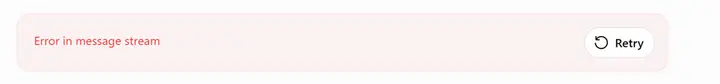 error in message stream