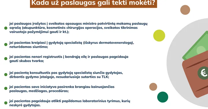 vlk kada uz paslaugas gali tekti moketi