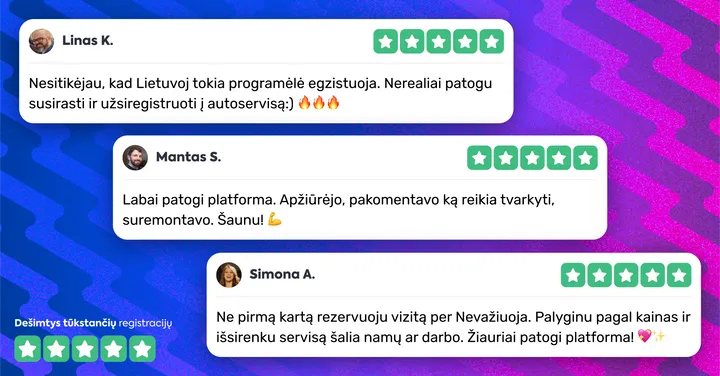 klientu atsiliepimai