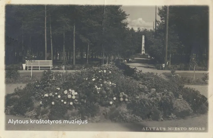 Atvirukas. Alytaus miesto sodas. XX a. 4 deš.