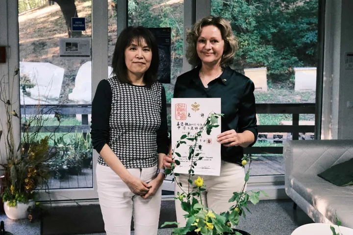 Su ikebanos meistre Tomoko san