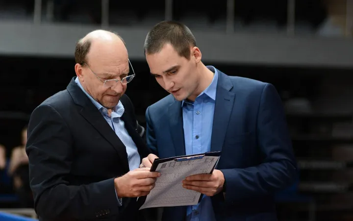 Treneriai Andrejus Urlepas ir Karolis Marcinkevičius