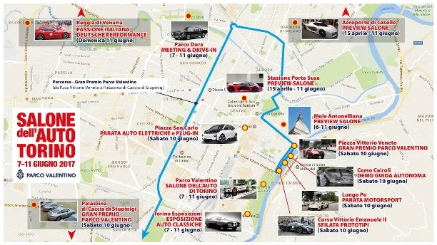 02 Salone Auto Torino Parco Valentino 2017 Eventi mappa