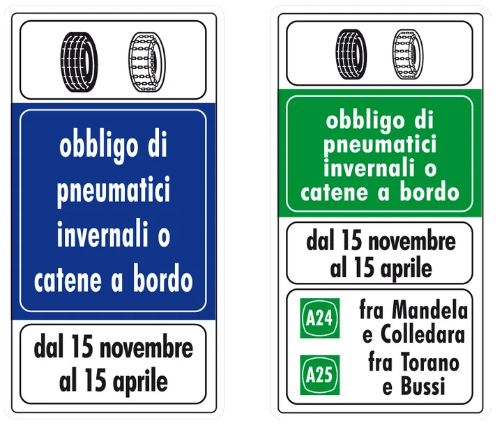 cartelli stradali ordinanze invernali