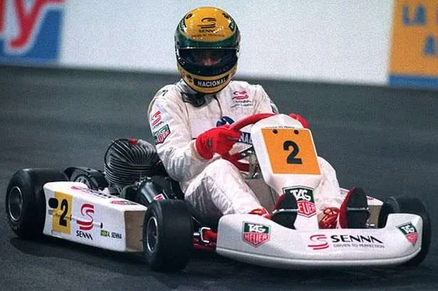 ayrton senna gokart