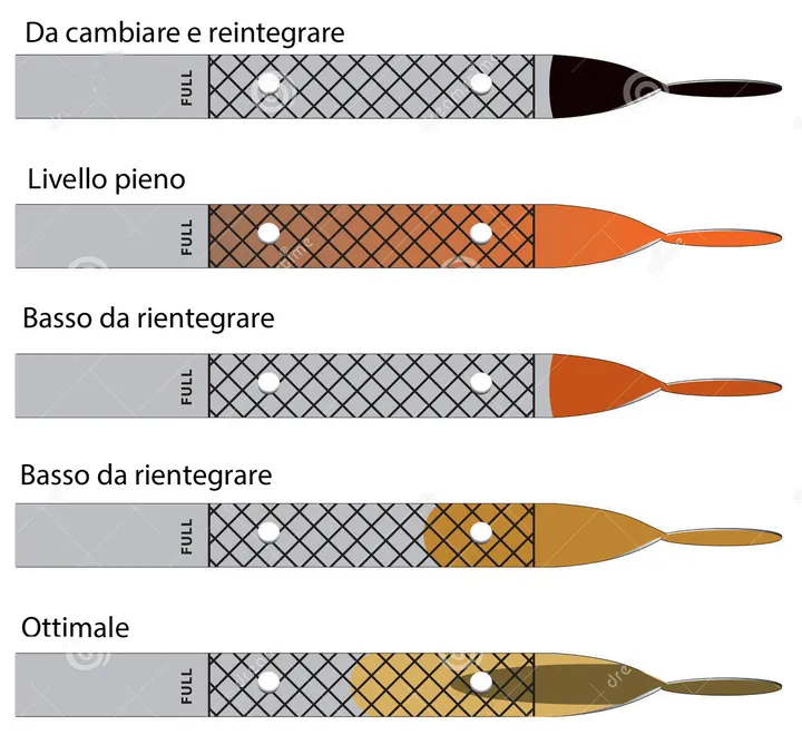 asta livello olio