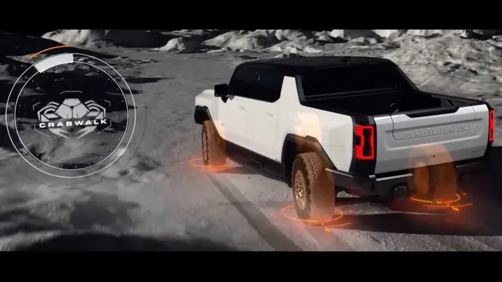 gmc hummer ev crabwalk