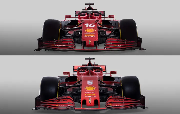 Ferrari SF21 VS SF1000 in front