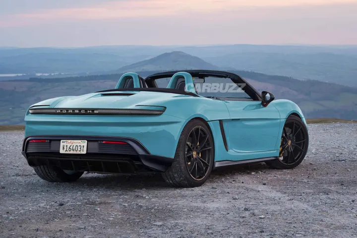 Porsche 718 elettrica rendering