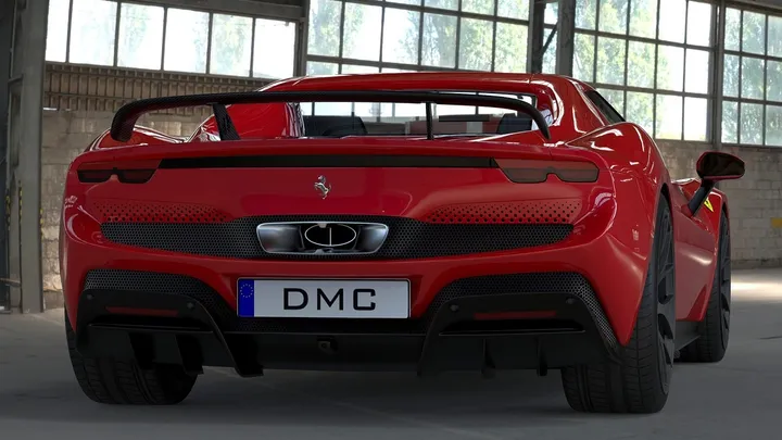 dmc ferrari 296 gtb squalo alettone