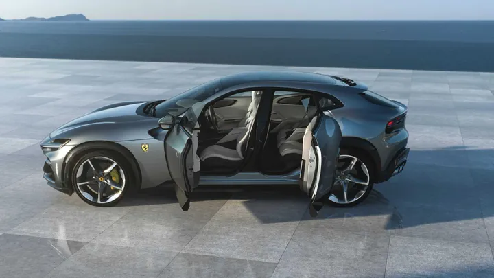 2024 ferrari purosangue exterior side profile doors open