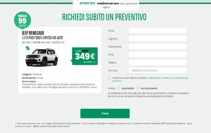 black friday week arval noleggio a lungo termine