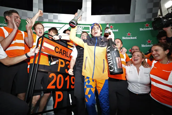 carlos sainz podio brasile 2019