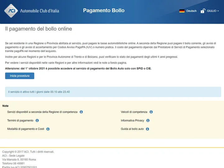 pagamento bollo aci edited