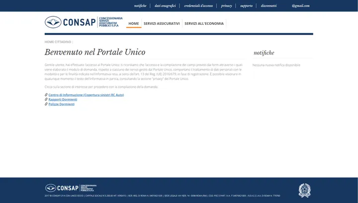 verifica assicurazione auto consap