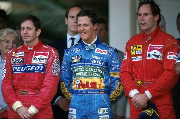 Michael Schhumacher Monaco 1994 Brundle Berger