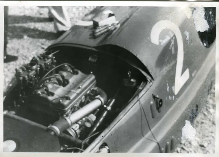 Archivio MAUTO -Particolare del motore Testadoro 750 della Daniela - 1949