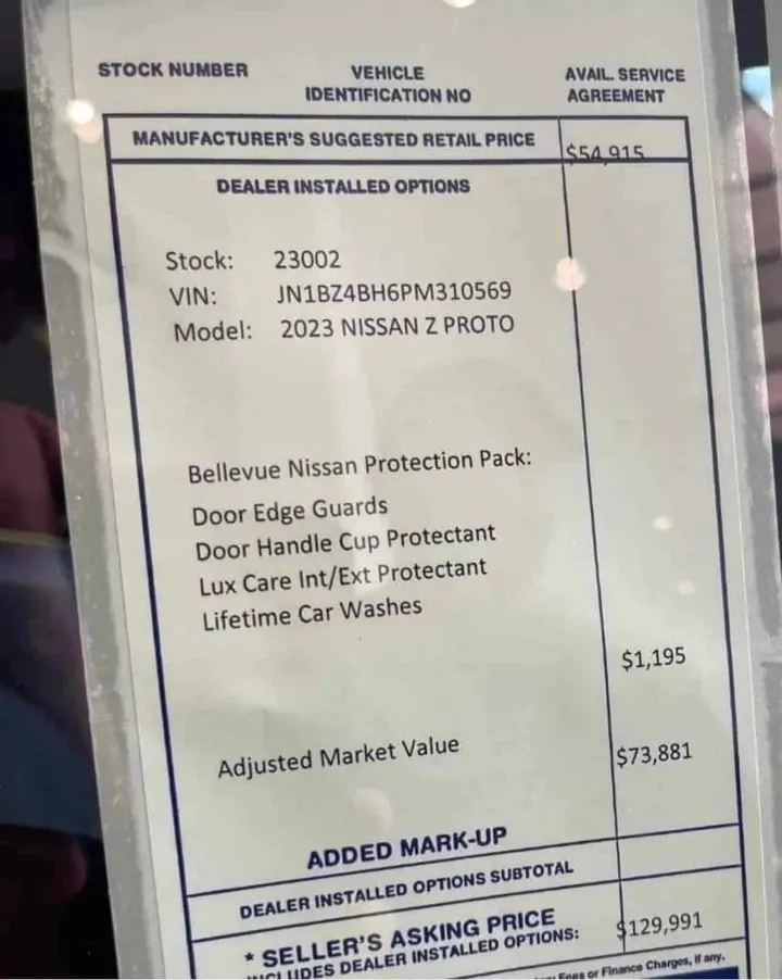 Nissan Z price