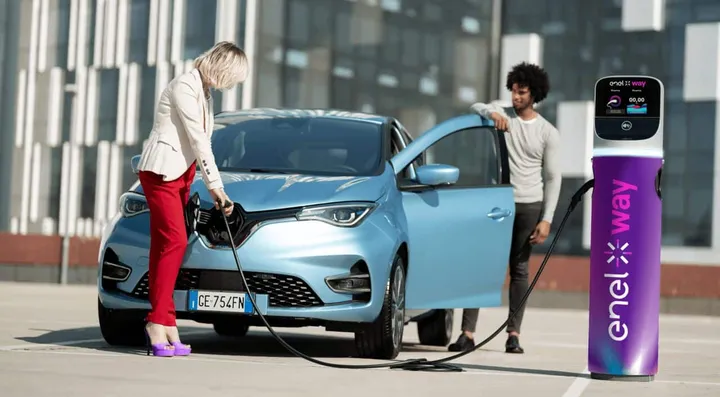 colonnina ricarica enel elettrico