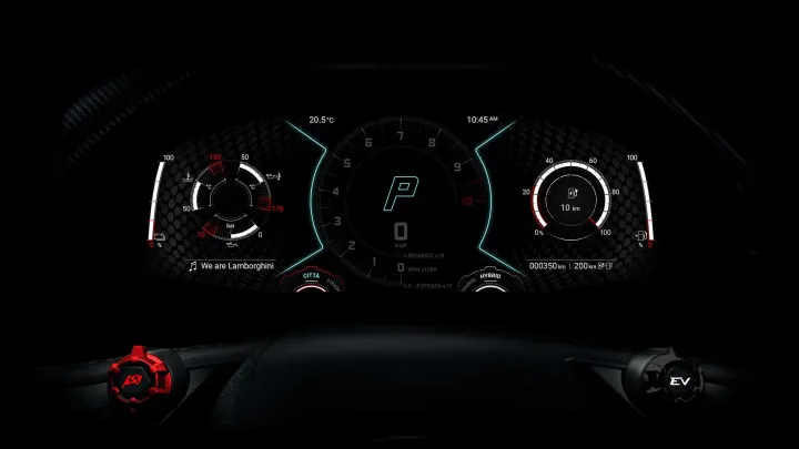 lamborghini v12 2023 strumentazione citta