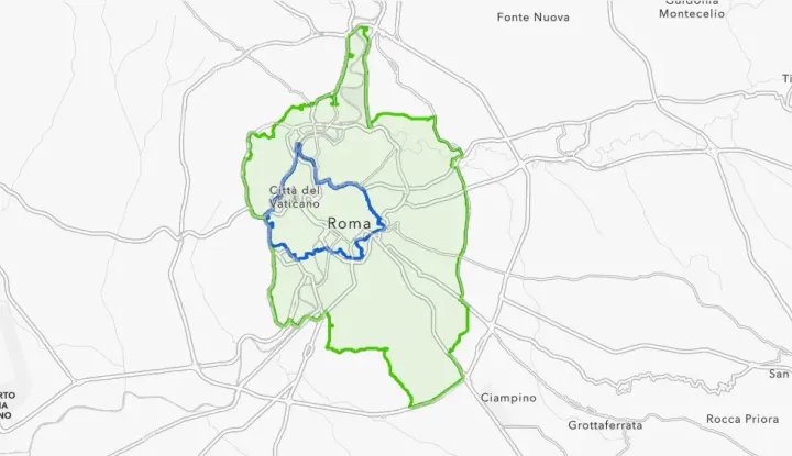 fascia verde roma mappa