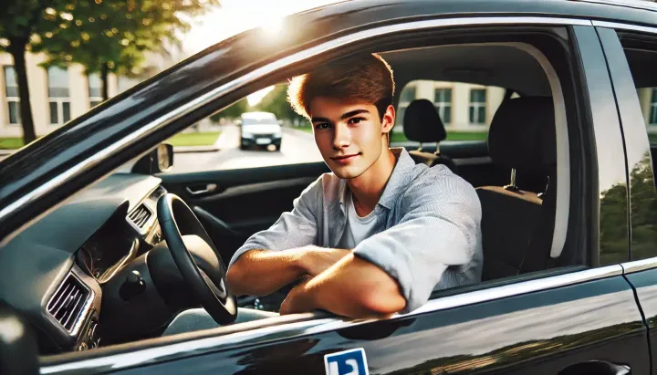 ragazzo neopatentato alla guida autoappassionati