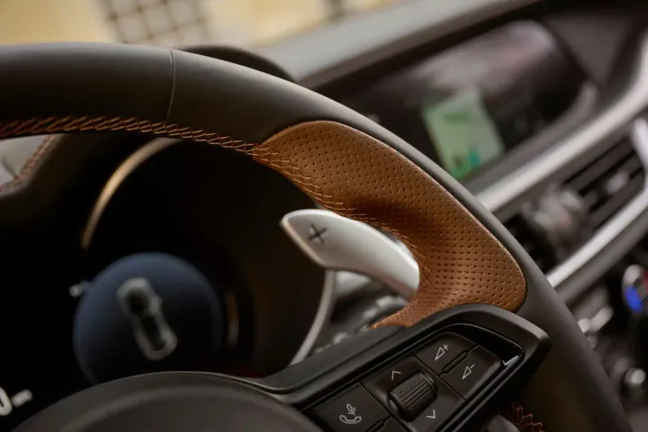 dettaglio volante alfa romeo stelvio intensa 2025