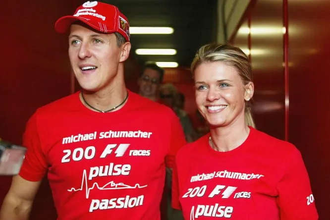 corinna michael schumacher 200 gp f1 spagna 2004
