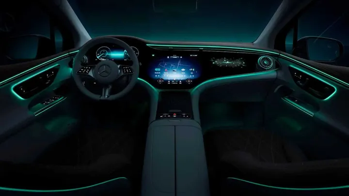 mercedes benz eqe suv interior teaser