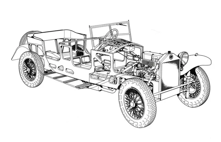 Disegno Lancia Lambda Torpedo