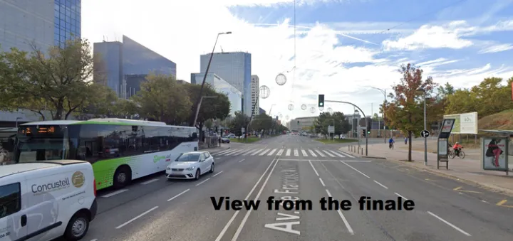 Vista del final de la cuarta etapa de la Volta a Catalunya.&nbsp;