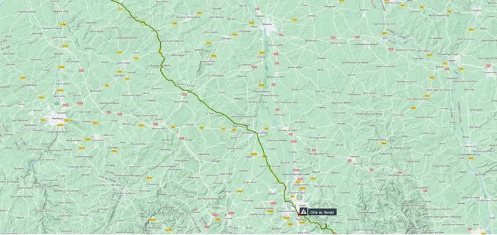 Mapa de la 4ª etapa París-Niza