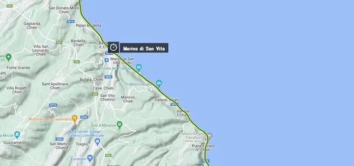 Mapa de la etapa 1 del Giro de Italia 2023