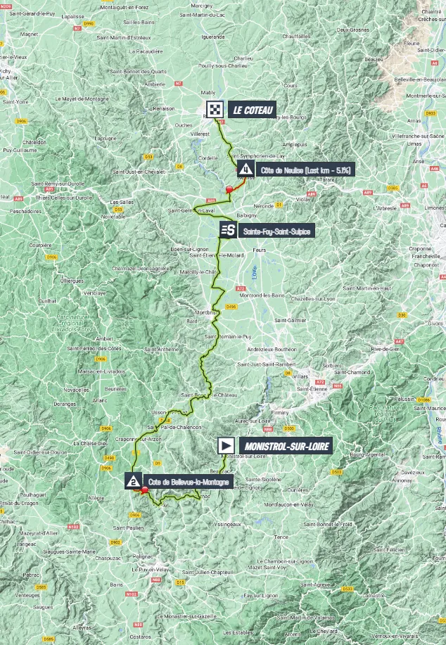 Mapa Criterium du Dauphiné 2023 etapa 3